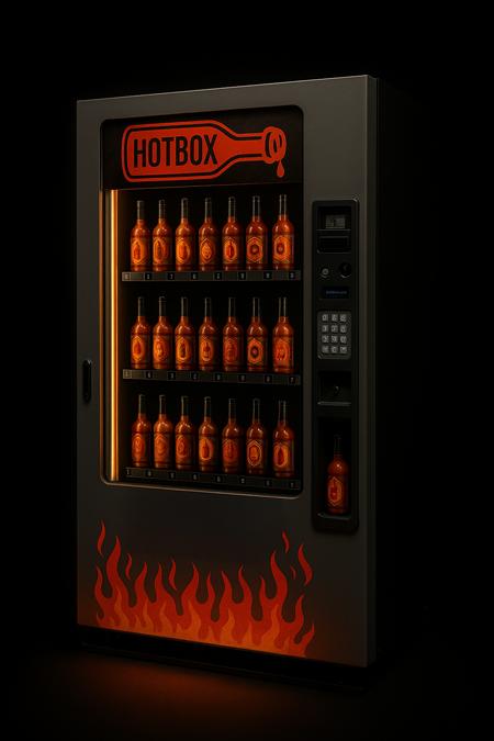 HOTBOX Hot Sauce Vending Machine